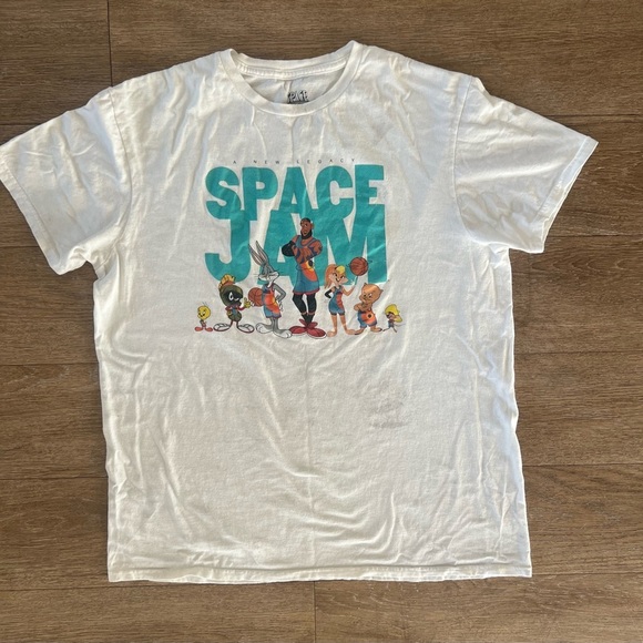 Space Jam White Graphic T-Shirt - Picture 1 of 3